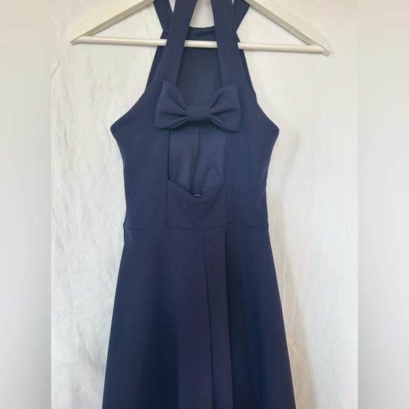 SPEECHLESS | NORDSTROM JUNIORS | NAVY BLUE | BOW | MINI DRESS | EXTRA SMALL - Picture 4 of 8